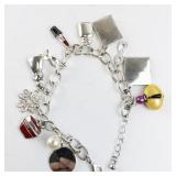 Avon 125 Years Limited Edition Charm Bracelet with Box, 8 Inches
