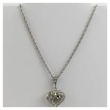 Sterling Silver Heart Pendant Necklace