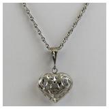 Sterling Silver Heart Pendant Necklace