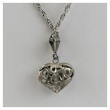 Sterling Silver Heart Pendant Necklace