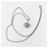 Sterling Silver Heart Pendant Necklace