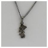 Sterling Silver Love Pendant Necklace