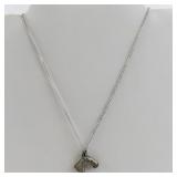 Sterling Silver Horse Head Pendant Necklace