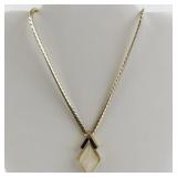 Christian Dior Base Metal Necklace with Geometric Pendant