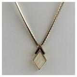 Christian Dior Base Metal Necklace with Geometric Pendant