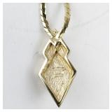 Christian Dior Base Metal Necklace with Geometric Pendant