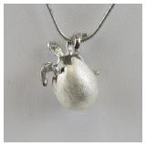 Base Metal 18in Necklace with Turtle Hatching Pendant