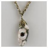 Base Metal Chain Necklace with Nautical Shell Pendant