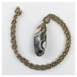 Base Metal Chain Necklace with Nautical Shell Pendant