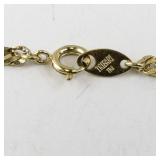 Trifari Gold Plated Necklace with Flower Pendant