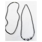 Pair of Hematite Beaded Necklaces