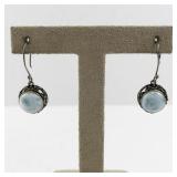 Sterling Silver Larimar Dangle Earrings