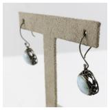 Sterling Silver Larimar Dangle Earrings