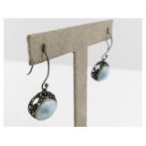 Sterling Silver Larimar Dangle Earrings