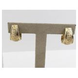 Collection of Gold Tone Hoop and Huggie Earrings - 7 Pairs