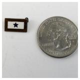 WWI Service Flag Enamel Sterling Bar Pin
