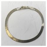 Classic Sterling Silver Herringbone Bracelet