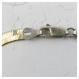 Classic Sterling Silver Herringbone Bracelet