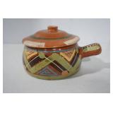 Vintage Tlaquepaque Pottery Lidded Bean Pot
