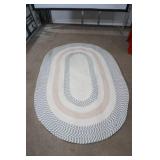Braided Oval Area Rug 63"x99"