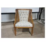 Vintage Tufted Cane Chair