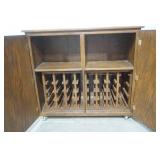 Custom Wooden Liquor Cabinet on Wheels