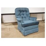 Vintage Swivel Rocker Chair. Darker Blue Color