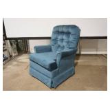 Vintage Swivel Rocker Chair. Darker Blue Color