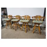 Wooden Swivel Bar Stools (4ct)