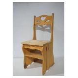 Wooden Hearts Folding Chair/Step Stool.