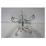 Decorative Side Table (glass top with metal bottom)