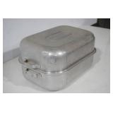 Vintage Aluminum Roasting Pan 16"x12"x8.5"