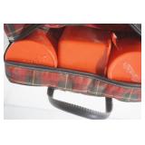 Vintage Aladdin Thermos Plaid Picnic Set