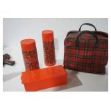 Vintage Aladdin Thermos Plaid Picnic Set