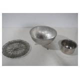 Colander, Fry Basket, & Stainless Steel Bowl