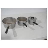 Wearever Aluminum Sauce Pots (3ct) & 1 Lid