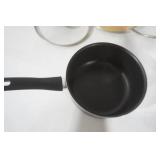 3 Frying Pans & 1 Sauce Pot (all with lids)
