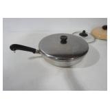 3 Frying Pans & 1 Sauce Pot (all with lids)