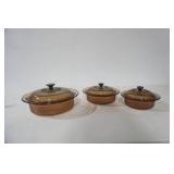 Vision Corning USA Glass Casserole Set (3ct)