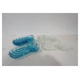 vintage glass luncheon plates and cups