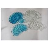 vintage glass luncheon plates and cups