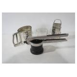 Flour Sifter, Potato Ricer, Grater, Gravy Bowl/Measuring Cup