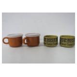 Vintage & Modern Soup Cups