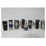 Variety of Travel Mugs and Stainless Steel Cups