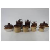 Vintage Brown Crocks & Stoneware Lot