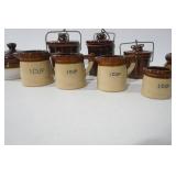 Vintage Brown Crocks & Stoneware Lot
