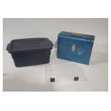 Mini Tote, Organizer, Vintage Metal File Storage Container