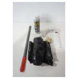 White Flex Seal, Black Garbage Bags, Power Strip, Adaptor, Shoe Horn