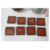Pottery, Metal Chinese Coasters (8ct)