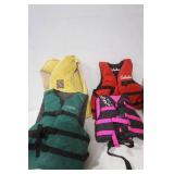 Life Jacket Zipper Case and (4ct) Life Jackets